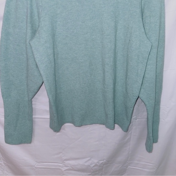J. Crew BD411Puff-sleeve crewneck sweater in Supersoft yarn in Teal Blue - Picture 5 of 8